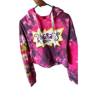 Nickelodeon Rugrats Cropped Sweater Tie Dye Size Large